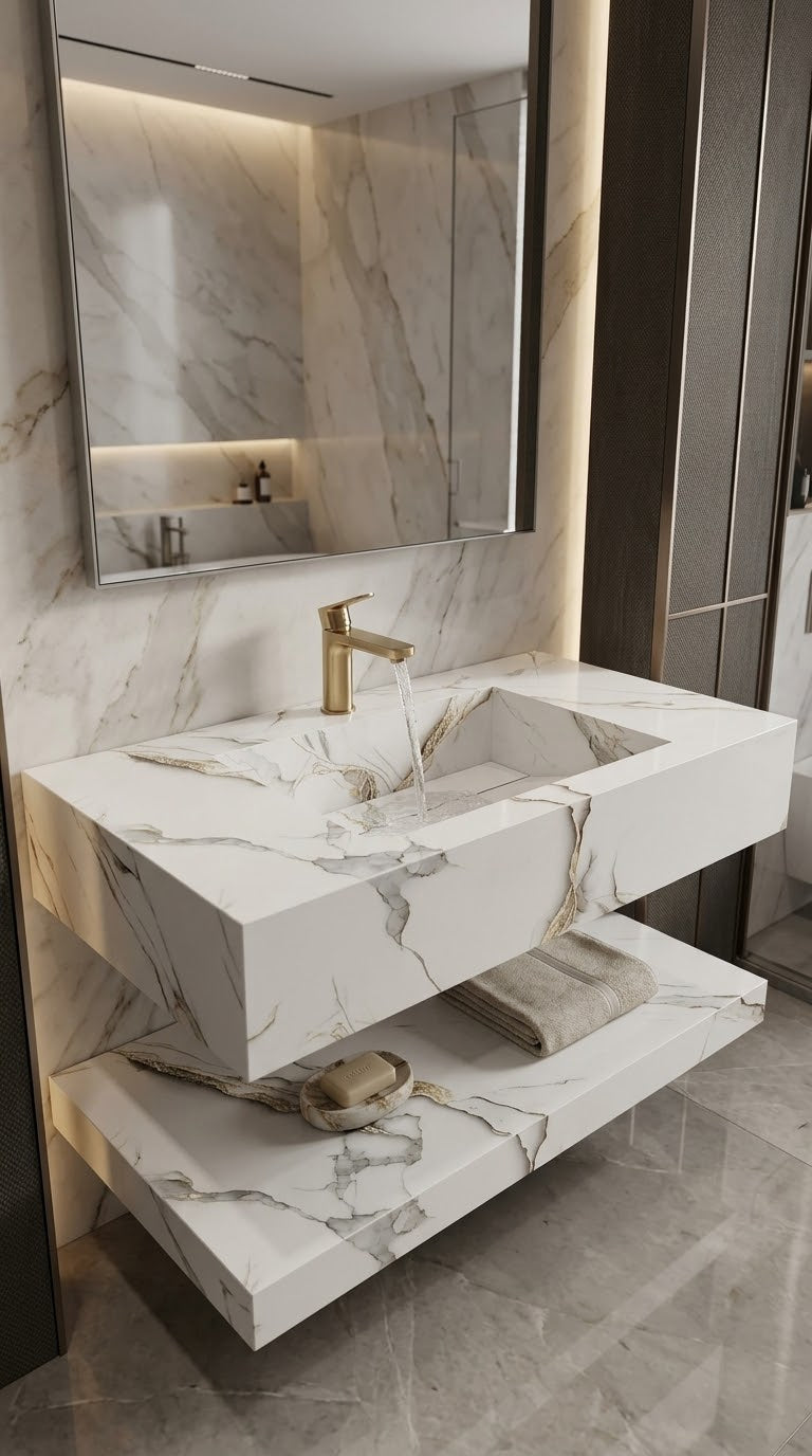 Tile Bathroom Vanities