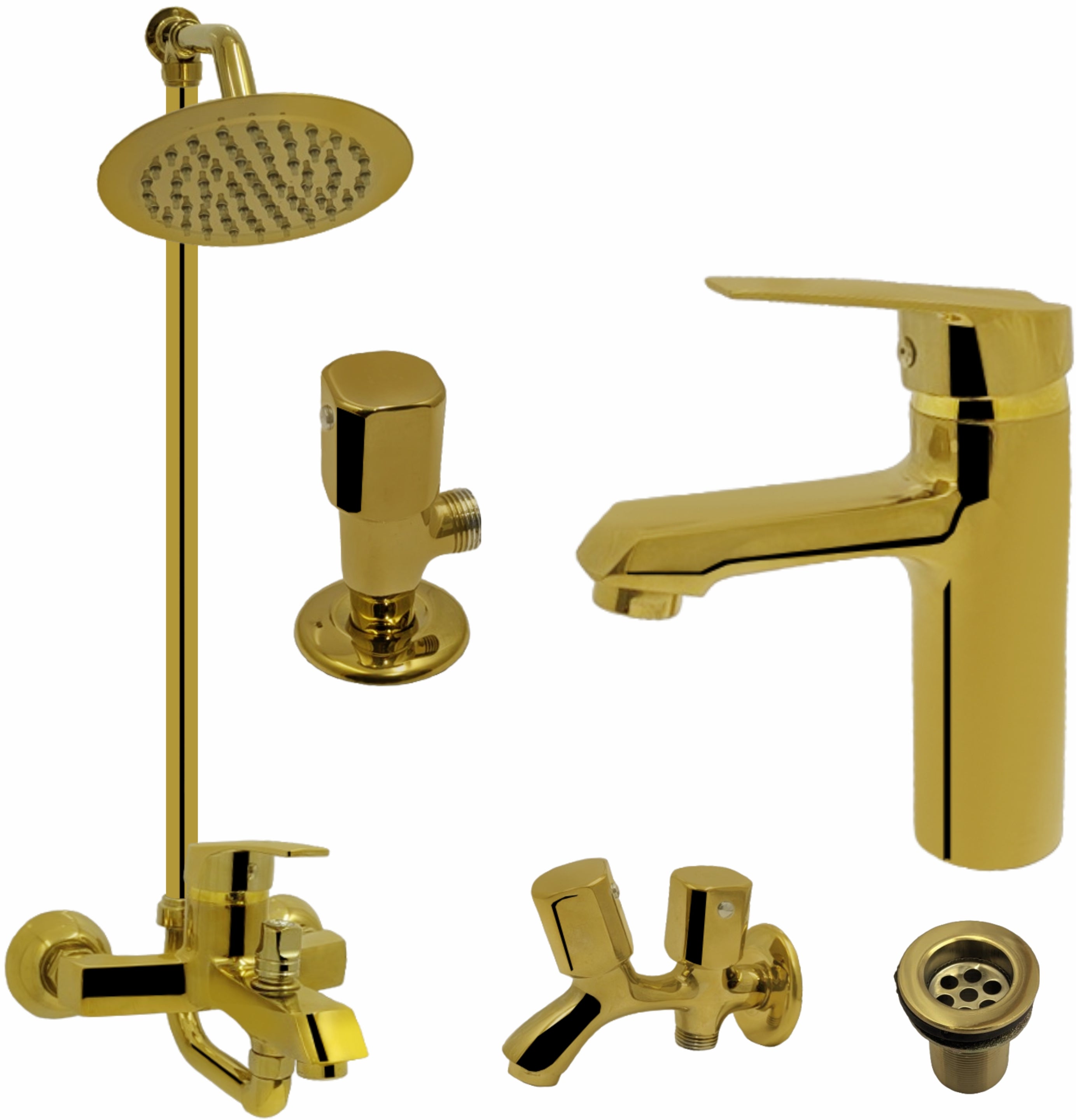 Kenel Lever Bath Set Full Gold